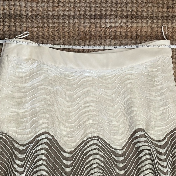 Roberto Cavalli Cream and Black Maxi Skirt fits 4/6 - Picture 8 of 12